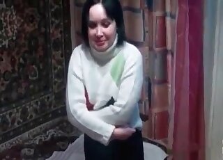 Zoophilic gal from Russian indulges in hot action