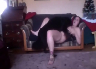 Zoo porn with a brunette who takes black dog